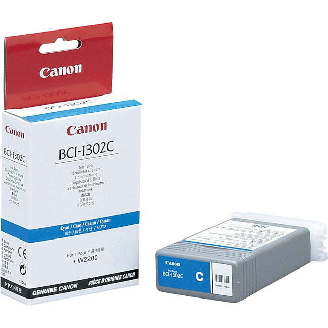 Original Canon BCI-1302C (BCI-1302) 130-ml Cyan Inkjet Cartridge