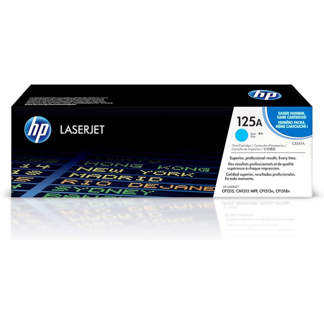 HP 125A High Yield Cyan LaserJet Toner Cartridge, CB541A