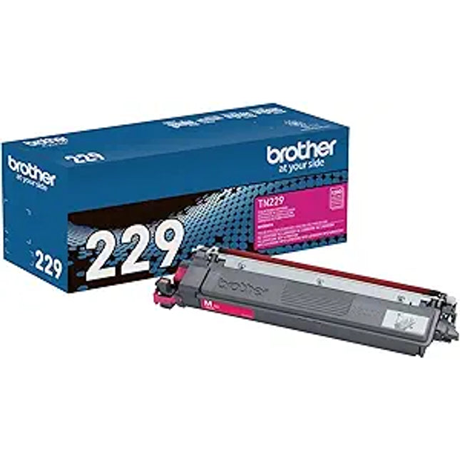 Original Brother TN-229 Standard Yield Magenta Toner Cartridge, TN229M