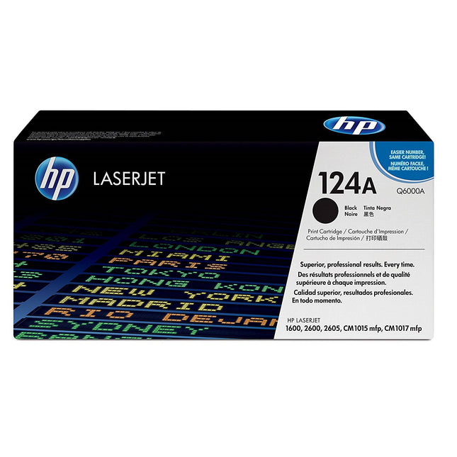 HP 124A High Yield Black LaserJet Toner Cartridge, Q6000A