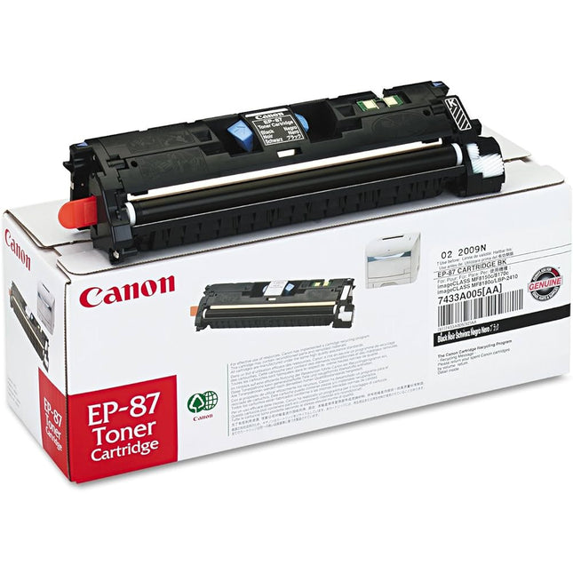 Canon Genuine EP-87 High Yield Black Toner Cartridge, 7433A005