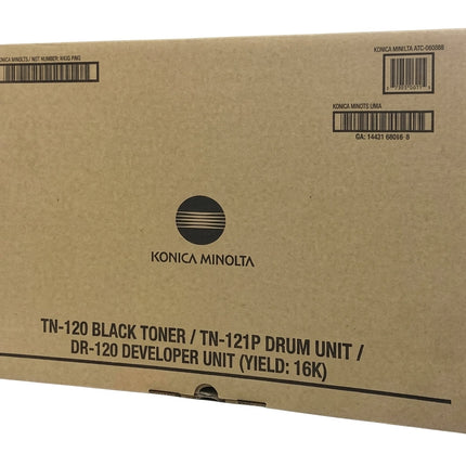 Original Konica Minolta TN-120 Standard Yield Black Toner Cartridge, 7640015042 