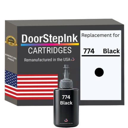 DoorStepInk Brand Replacement For Epson 774 (T774120-S) 140ml Black High Yield Ink Bottle Made in the USA, T774120-S