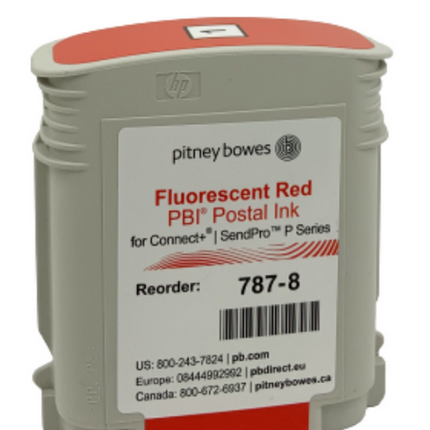 Pitney Bowes 787-8 Red Ink Cartridge