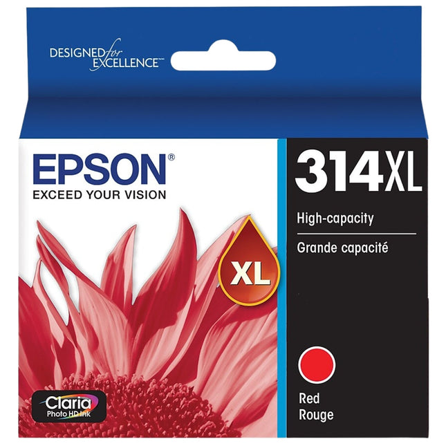 Original Epson 314XL High-Yield Red Inkjet Cartridge, T314XL820