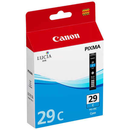 Original Canon PGI-29 Standard Yield Cyan Ink Cartridge, 4873B001