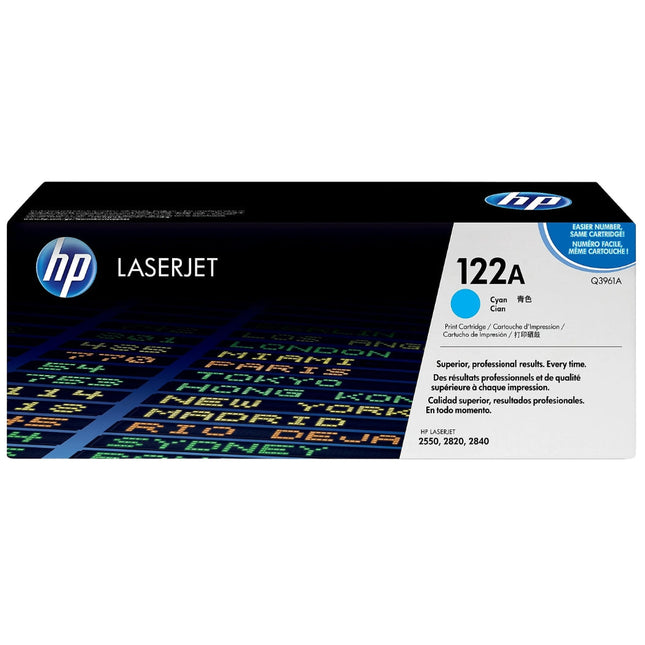 HP 122A (Q3961A) Cyan Original LaserJet Toner Cartridge