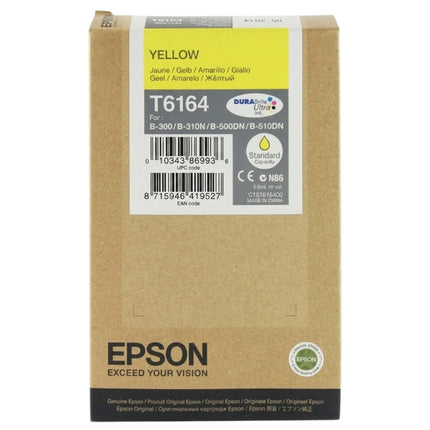 Original Epson T6164 Standard-Yield Yellow Ink Cartridge, C13T616400