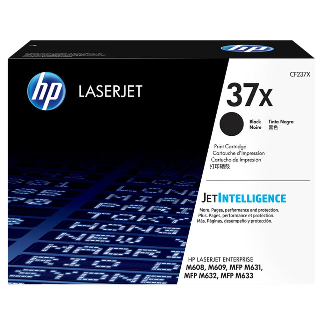 Genuine HP 37X High-Yield Black LaserJet Toner Cartridge, CF237X