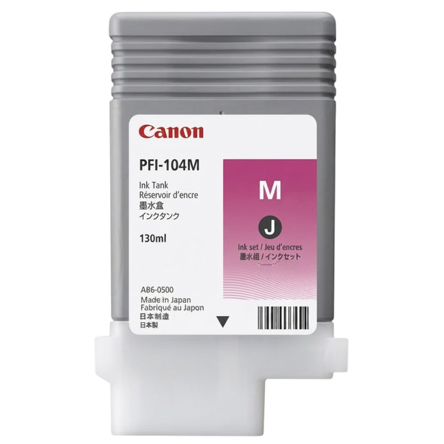 Original Canon PFI-104 Standard Yield Magenta Ink Cartridge, 3631B001AA