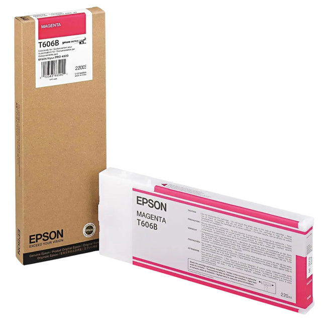 Original Epson 220ml UltraChrome K3 Magenta Ink Cartridge, T606B00