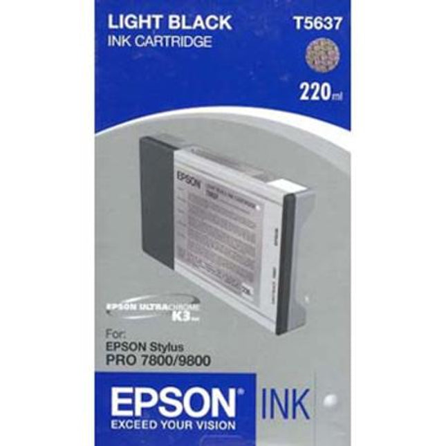 Original Epson T5637 Light Black Ink Cartridge