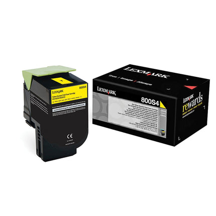 Lexmark 800S4 Standard Yield Yellow  Toner Cartridge