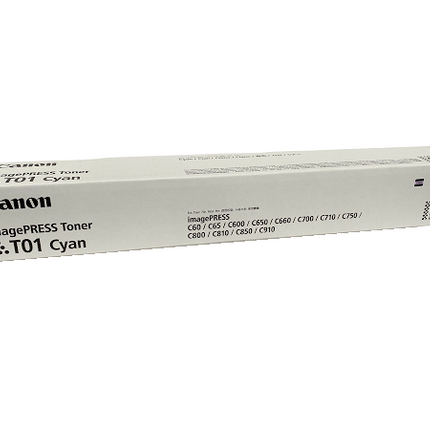 Original Canon T01 High Yield Cyan Toner Cartridge, 8067B001AA