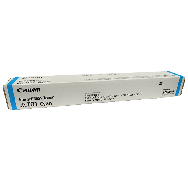 Original Canon T01 High Yield Cyan Toner Cartridge, 8067B001AA