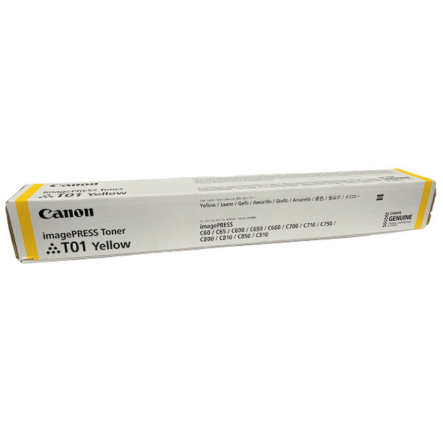 Original Canon T01 High Yield Yellow Toner Cartridge, 8069B001AA
