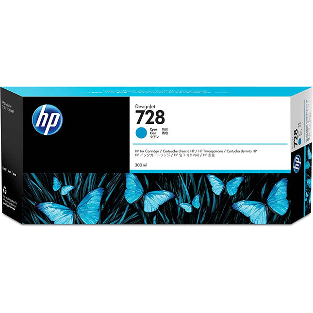 HP 728 300-ml (F9K17A) Cyan Genuine Ink Cartridge