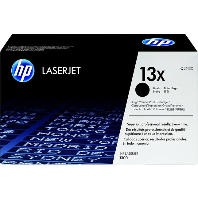 HP 13X High Yield Black LaserJet Toner Cartridge, Q2613X