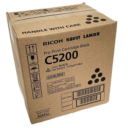 Original Ricoh C5200 Standard Yield Black Toner Cartridge, 828422