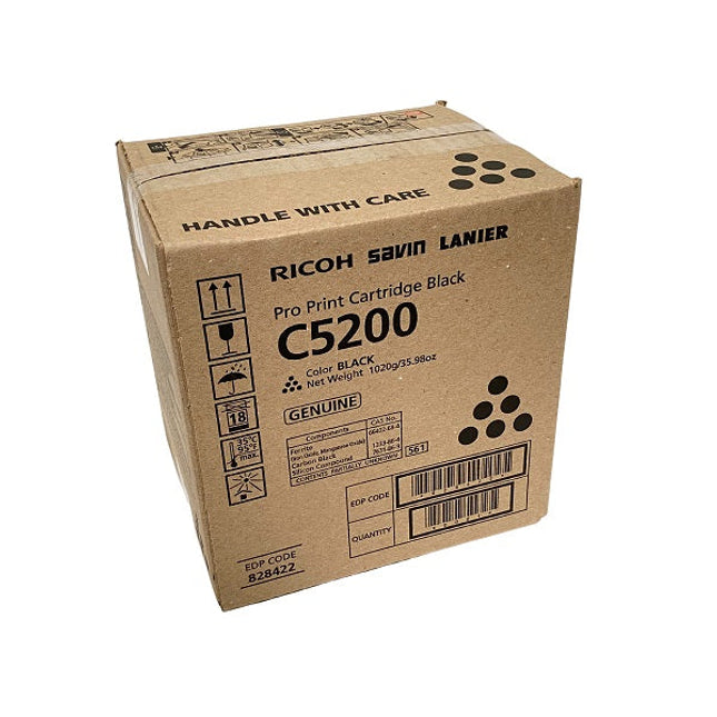 Original Ricoh C5200 Standard Yield Black Toner Cartridge, 828422
