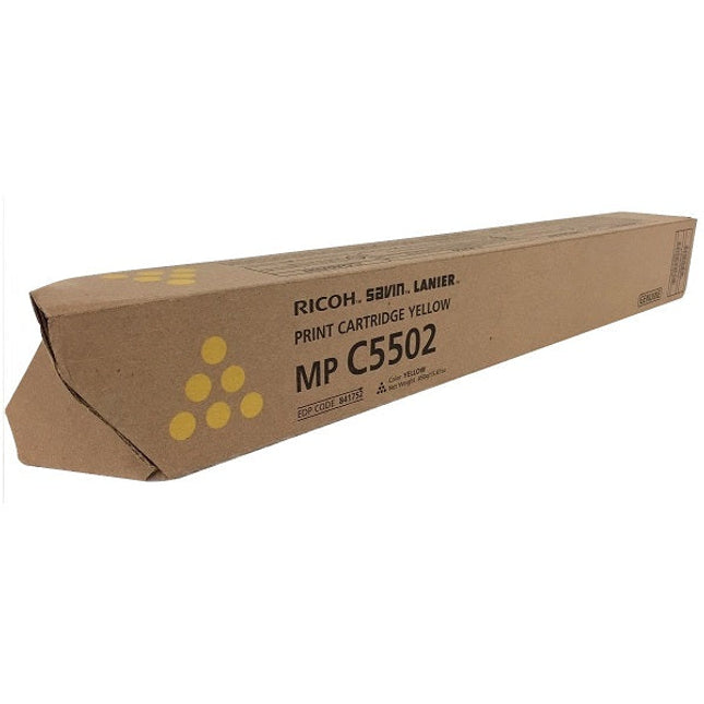 Original Ricoh MPC5502 Standard Yield Yellow Toner Cartridge, 841752