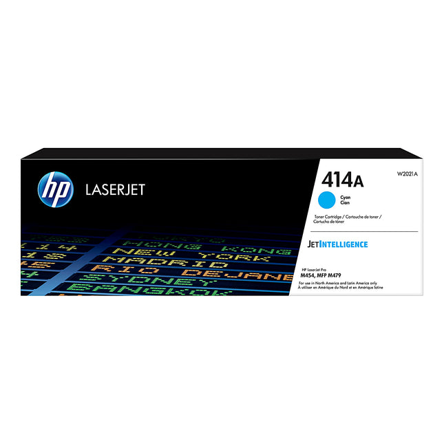 Original HP 414A Standard Yield Cyan Toner Cartridge, W2021A