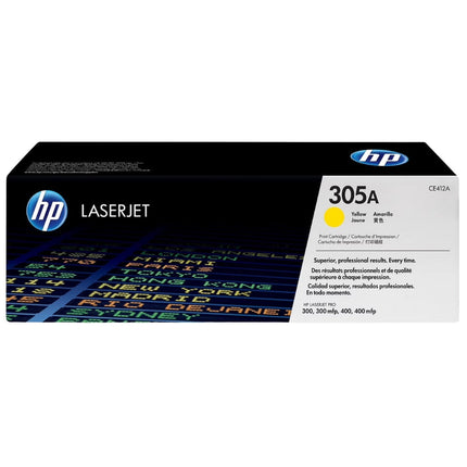 HP 305A Standard-Yield Yellow Original Toner Cartridge, CE412A