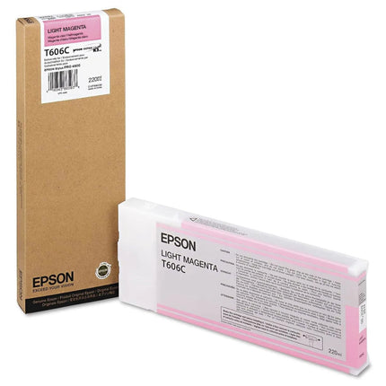 Original Epson 220ml UltraChrome K3 Light Magenta Ink Cartridge, T606C00