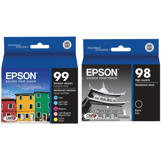 Original Epson T098/T099 Black and Color Ink Cartridge-6 Pack