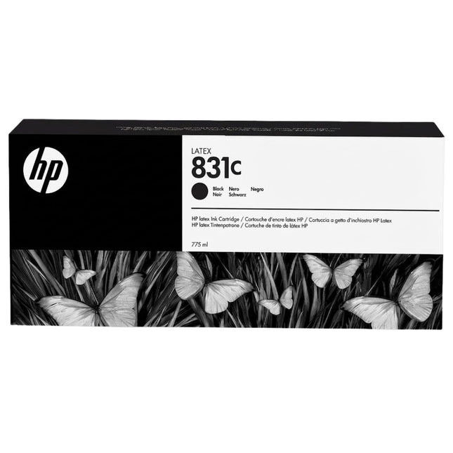 Original HP 831C 775-ml Standard Yield Black Latex Ink Cartridge, CZ694A