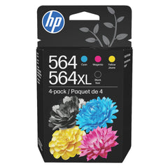 Original HP 564XL Black 564 Cyan, Magenta, Yellow ink cartridges-4 Pack