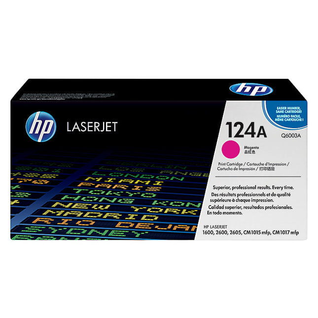 HP 124A High Yield Magenta LaserJet Toner Cartridge, Q6003A