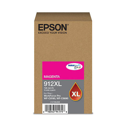 Original Epson 912XL High Yield Magenta Ink Cartridge, T912XL320