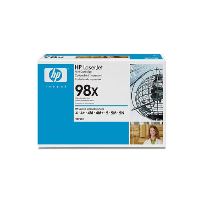 Original HP 98X High Yield Black Laser Toner Cartridge, 92298X