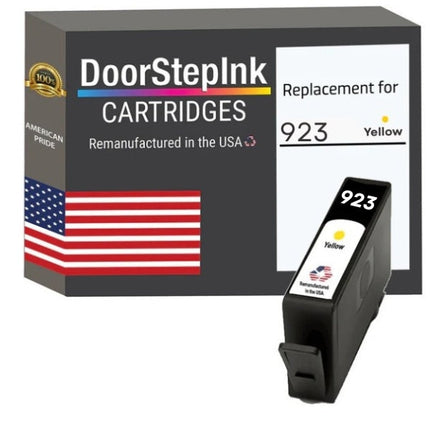 DoorStepInk Brand for HP 923 Standard Yield Yellow Remanufactured in the USA Ink Cartridge,4K0T6LN