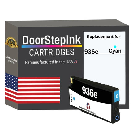 DoorStepInk Brand for HP 936e High Yield Cyan Remanufactured in USA Ink Cartridge, 4S6V3LN