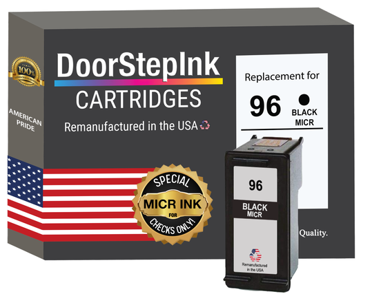 HP 96 (C8767WN) Black MICR Remanufactured in the USA Ink Cartridges