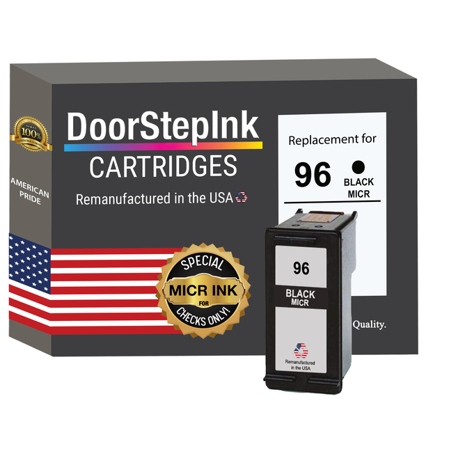 HP 96 (C8767WN) Black MICR Remanufactured in the USA Ink Cartridges