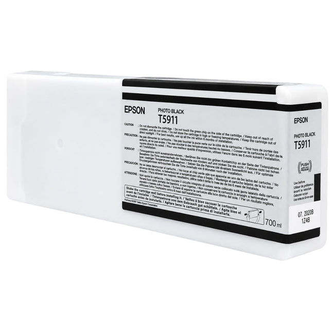 Genuine Epson T5911 Photo Black UltraChrome K3 Ink Cartridge, T591100