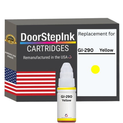 DoorStepInk Brand Replacement For Canon GI-290 (1598C001) 70ml Yellow Ink Bottle Made in the USA