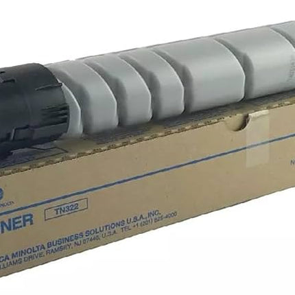 Original Konica Minolta TN322 Standard Yield Black Toner Cartridge, A33K030