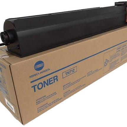 Konica-Minolta TN712 Standard-Yield Black Laser Toner Cartridge, A3VU030