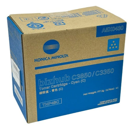 Original Konica Minolta TNP48C Standard Yield Cyan Toner Cartridge, A5X0430 