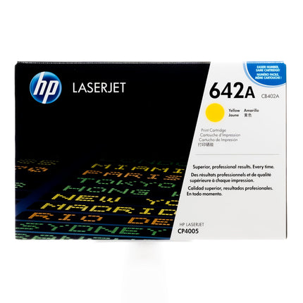 HP 642A High Yield Yellow LaserJet Toner Cartridge, CB402A