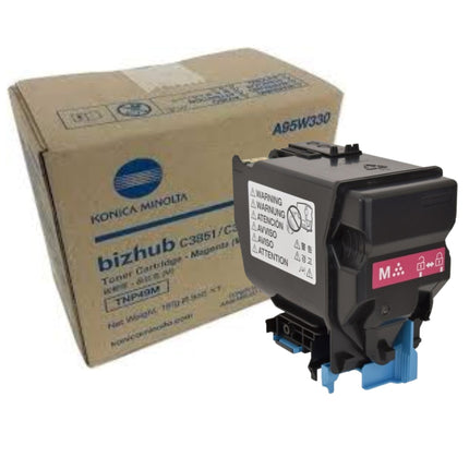 Original Konica Minolta TNP49M High Yield Magenta Toner Cartridge, A95W330