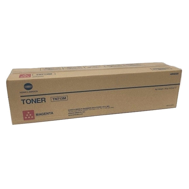 Konica-Minolta TN713M Standard-Yield Magenta Toner Cartridge, A9K8330
