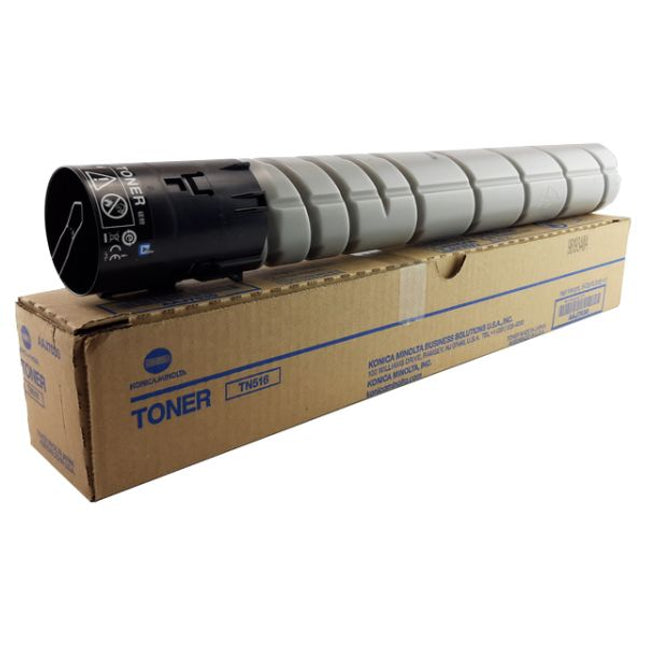Konica-Minolta TN-516 Standard-Yield Black Toner Cartridge, AAJ7030
