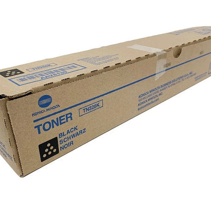 Original Konica Minolta TN328K High Yield Black Toner Cartridge, AAV8130