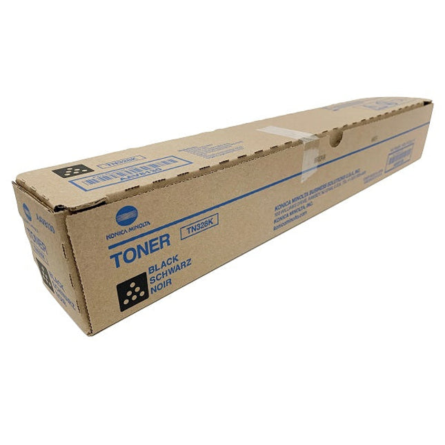 Original Konica Minolta TN328K High Yield Black Toner Cartridge, AAV8130