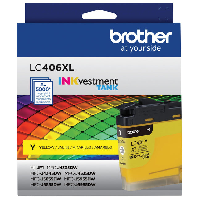 Original Brother LC406XL High Yield Yellow Ink Cartridge